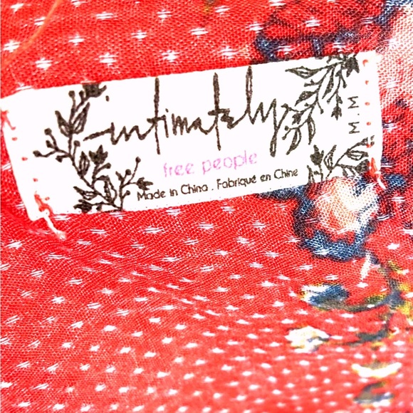 [ INTIMATELY by FREE PEOPLE ] Dobby Dot Flouncy Slip in Vintage Red Combo : M - Picture 11 of 11